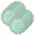 Coolcollectibles Floral Tea Party Scalloped Dessert Plate - 24 Piece CO1698752